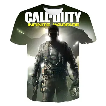 2021 Novo Poletje Tiskane 3D T-Shirt Call Of Duty Moški, Ženske, Otroci in Modnih Poletnih Kul Tee Ulične Fant Dekle Otroci Vrhovi