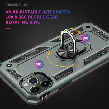 Shockproof Oklep Primeru Za iPhone 12 11 Pro XS Max X XR Telefon Nazaj Kritje Za iPhone Mini 12 7 8 6 6s Plus SE 2020 Avto Nosilec Primeru
