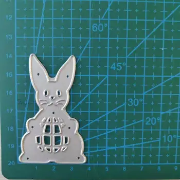 New Metal Rezanje Umre Scrapbooking 3pcs Bunny Egg DIY Album Papir Obrti Reliefi Matrica Dekoracijo 37*60mm