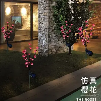 Posamezne Ustvarjalne Prostem Sakura Led Vsadek Simulirani Cvet Svetlobe Rastlin Krajine Svetlobe Vrt Nepremočljiva Vrtne Luči