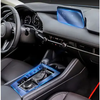 Za Mazda 3 Axela 2019-2020Car Notranjosti sredinski konzoli, Pregleden TPU Zaščitno folijo Anti-scratch Popravila film Dodatki