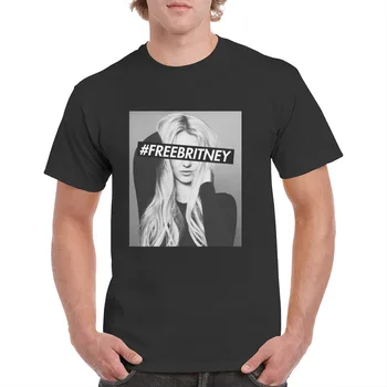 Bombaž, Črne in bele Brezplačno Britney Vrhovi t shirt Unisex Priljubljena, Trending 90 Grafični T-Shirt Freebritney Ženski/Moški