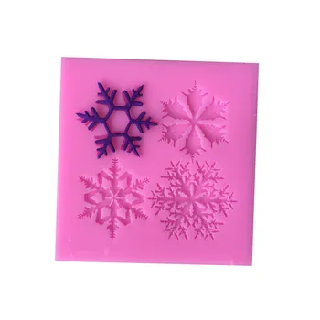 Sladkor snežinka silikonsko plesni lahka glina plesni čokolado dekoracijo 17-53