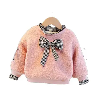 VIDMID pozimi obrabe Plišastih pulover novo kašmir otrok zgosti vrh dekle zahodni slog plašč P4828