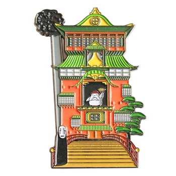 živahen stran bathhouse redkev duha Emajl Pin Očistite negativne misli Broška Studio Ghibily Opremo
