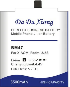 Da Da Xiong 5500mAh BM47 Baterija za Xiaomi Redmi 3 3 3X Xiao mi Hongmi Redmi 4x