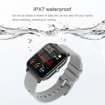 GEJIAN Pametno Gledati Moški Ženske smartwatch Športna Fitnes Tracker IPX7 vodoodporna LED Full Zaslon na Dotik, ki je primerna Za Android ios