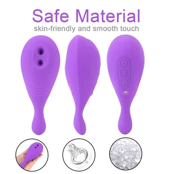VATINE Kita Obliko Klitoris Stimulator G-spot z vibriranjem Dildo 8 Vibracije 5 sesanju Dvojno Sesalna Vibratorji Sex Igrače za Ženske