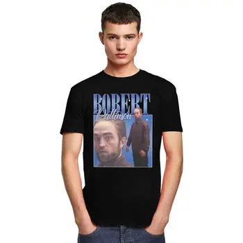 Smešno, Robert Pattinson, ki Stoji Meme Majica s kratkimi rokavi Moški Pre-skrčilo Cotton Tee Vrhovi Rob Tshirts Kratka Sleeved Modni T-shirt Merch