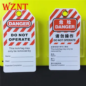 Trpežne PVC Varnostno Zaklepanje ključavnice oznako tuff oznake ne uporabljajte oznako Vsebine, ki se lahko meri plastične embalaže