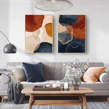 Geometrijske kreativen plakat povzetek platno stensko preprost dekorativno slikarstvo Nordijska umetnosti slikarstva moderna dnevna soba dekoracijo