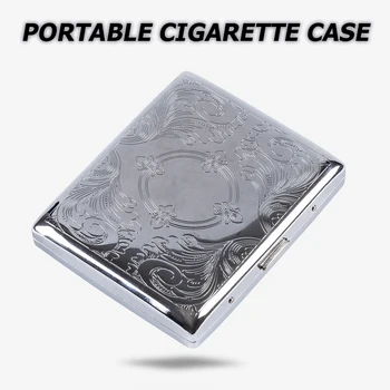 Za moške, Darilo High-end 20 Cigar Polje Usnje Kovinski Cigaret Škatla za Shranjevanje Potovanja na Prostem Kajenje Orodje za Lažji Dodatki