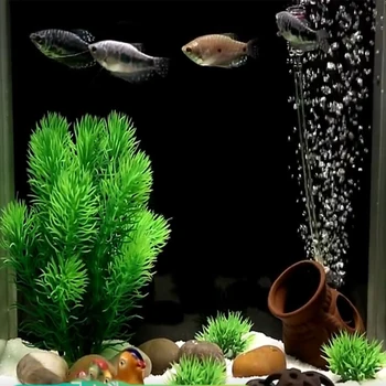 Akvarijske Rastline Artificia Plastičnih Vodnih Rastlin Fish Tank Dekoracijo Vodo, Travo Žogo Akvarijske Rastline Okrasni Dodatki