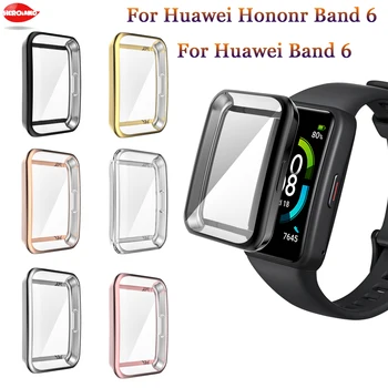 Za Huawei Band 6 Watch Primeru, Mehko TPU Zaščitni ovitek Za Huawei Honor 6 Full Screen Protector Primerih Okvir Odbijača Lupini