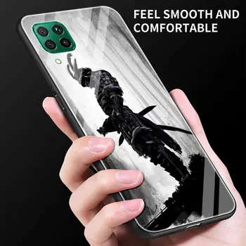 Samurai Kaljeno Steklo Primeru Telefon za Huawei P30 P40 Pro P20 Lite P Smart Z Y6 Y9 Y7 2019 za Čast 9X 20 8X Pokrov