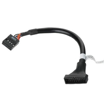 19. in 20. Pin USB 3.0 Ženski 9 Pin USB 2.0 Moški Motherboard Glave Adapter Kabel 1Pcs