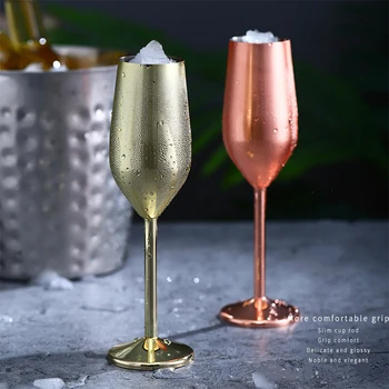 Iz Nerjavečega Jekla Ognjeni Šampanjec Pokal Kozarec Vina Cocktail Kozarec Ustvarjalne Kovinski Kozarec Vina Drinkware Za Bar, Restavracija Ognjeni