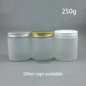 250 g plastični frost Jar 250ml matiranje kozmetični jar piling za telo posoda za nego kože pakiranje domač čaj kozarec Brezplačna Dostava