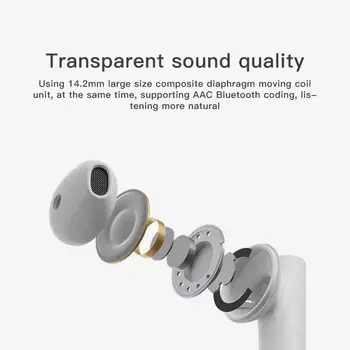XVIDA Air2S TWS Bluetooth 5.0 Slušalke šumov Slušalke Z Mikrofonom za Prostoročno uporabo Brezžične Čepkov Za Xiaomi iPhone