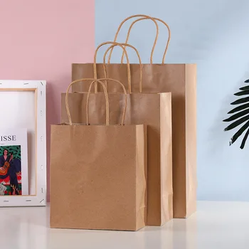 Paket sladkarije papirnato vrečko bučna darilne vrečke embalaža nakupovalno vrečko debelo kraft papir, kraft papir barva trgovina embalaža visoko kakovost