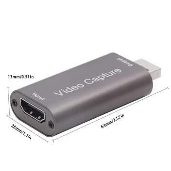4K Video Capture Card USB 3.0, HDMI-združljive Video posnetke, ki Grabežljivac Rekord za PS4 Igra DVD kamere Kamere za Snemanje Živo