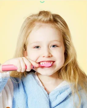 Otrok Električna zobna ščetka Otrok Srčkan Risanka Vzorec Nepremočljiva Smart Čiščenje IPX7 Sonic Električna zobna ščetka Za Otroke