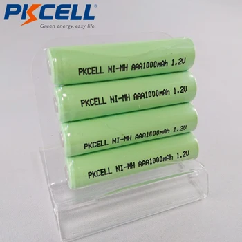 8pcs/veliko PKCELL NIMH AAA Polnilne Baterije 1000mAh 1,2 V NI-MH 3A Baterij Gumb Vrh