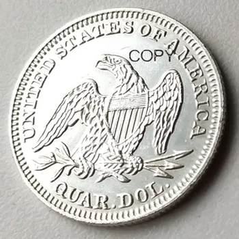 ZDA 1865 1865-S Sedijo Svobode Četrtletju Dolarjev Različne Mete Silver Plated 25 Centov Kopija Kovanca
