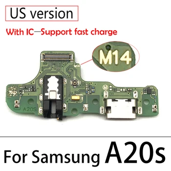 Kakovosten USB Polnjenje Dock Priključek S Mikrofon Mic Flex Kabel Za Samsung A20S A207F Nadomestni Deli
