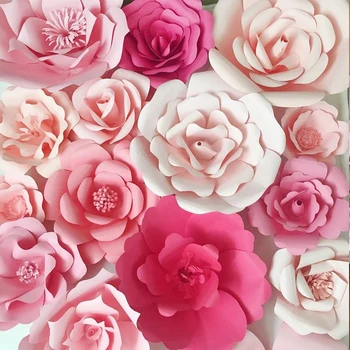 30 cm Papir Cvet Ozadje Steno 30 cm Velikan Rose Cvetje DIY Poroka Stranka Dekor