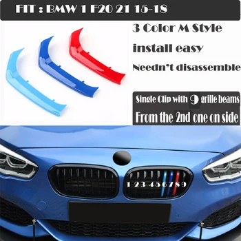 Fit 15-18 BMW Serije 1 F20 / F21 LCI Trim M-SPORT Design 3-Barvni Ledvic Rešetka Posnetek Vstavite Trak M Performance Dirke