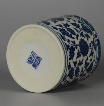 Kitajski Handwork Stare Porcelana Modre In Bele Porcelanaste Slikarstvo Cvetje Krtačo Pot