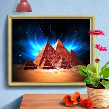DIY Diamond vezenje Čarobno Piramide v Egiptu 5D DIY Diamond Slikarstvo Polni Okrasnih Mozaik Egiptovski Art Dekor Nalepke CV125
