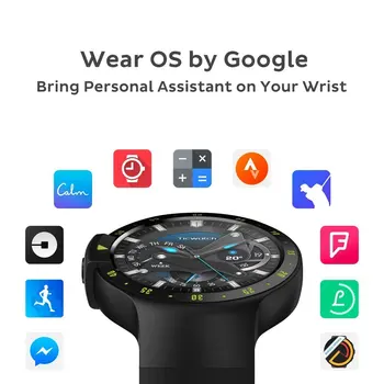 TicWatch S (Prenovljen) Pametno Gledati Bluetooth Smartwatch GPS, Android, iOS Združljiv Google Obrabe OS IP67 Nepremočljiva Mobvoi