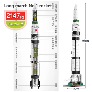 Sembo MOC Mesto Kitajska Dolgo Marca Vesoljska plovila vesoljska ladja Shuttle Izstrelitev Center Raketni Model za Gradnjo Blokov, High-Tech Boy Toy Darilo