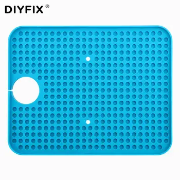 DIYFIX Toplotna Izolacija Silikonsko Blazinico Mikroskopom Desk Mat za Vzdrževanje Platforme za Mikroskop BGA Spajkalno Postajo za Popravilo Orodje