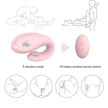Sextoy Ženski Metulj Brezžični Vibrator Daljinski upravljalnik Seks Trusk Vibrator za Dve Vibracijske Hlačke Stimulator Klitorisa Vagina