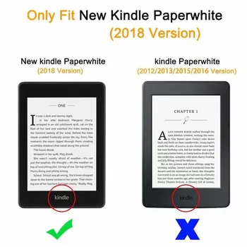 Magnetni Smart Cover Za Amazon Kindle Paperwhite4 2018 PQ94WIF Ultra Slim PU Usnje Knjige v Primeru