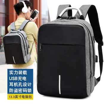 Unisex Nahrbtnik poslovna torba multifunkcijski USB anti theft potovalni torbi, s ključavnico, velike zmogljivosti, odsevni Nahrbtnik 2021