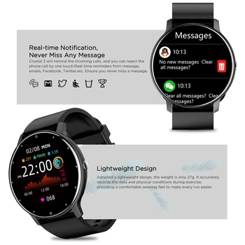 Pametne Ure Srčnega utripa, Spremljanje Vremenske Napovedi Šport Fitnes Tracker Krog Zaslona 2021 Novo uro reloj inteligente