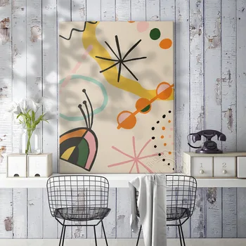 Joan Miro Retro Simbol Vzorec, Plakat, Joan Povzetek Wall Art Moderne, Tiskanje, Dnevna Soba Začetni Letnik Art Dekor Steni Sliko,