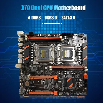 X79 Dual CPU Desktop PC Motherboard LGA 2011 16 Vrata USB DDR3 SATA, PCIE X16, PUBG Gaming Mainboard
