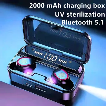 Bluetooth Slušalke, Brezžične Slušalke TWS 5.1 Slušalke Lotus Mini Gaming Slušalke v Uho Primeru Z mic, slušalke