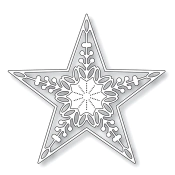 2020 Novih Malo Twin Zvezde Pentagram Snežinka Reliefi Rezanje Kovin Matrice Za Izdelavo Voščilnic Papir Scrapbooking Žig Št.