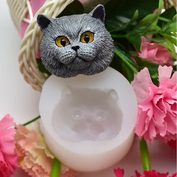 Britanski shorthair mačka avto aromainfusion torto dekoracijo gline sladkorja silikonsko plesni