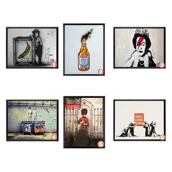 Stensko Slikarstvo, tisk na platno za dnevni sobi doma dekor Banksy Umetnosti Prodaje konča Danes, Time out London Sodobne Umetnosti Platno Slikarstvo