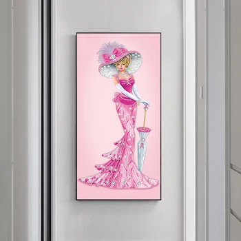 5D DIY Del Vaja Posebne oblike Diamond Slikarstvo Oblačenja Lady Diamond Vezenje Mozaik, Komplet za Dom Dekor za Noge Umetnosti Steno Darilo