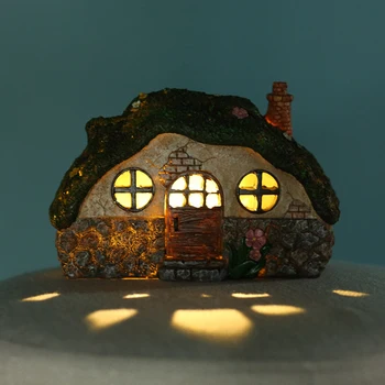 LED Sončne Svetlobe Vila, Hiša na Prostem Nepremočljiva Vrt, Travnik Lučka Anti-korozijska Smolo Poti Dekoracijo za Nadzor Svetlobe Indukcijske