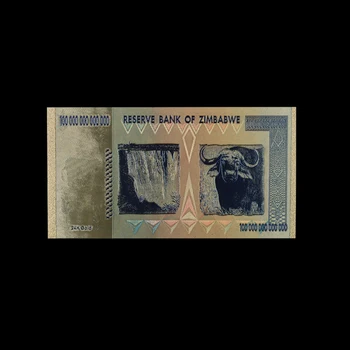 10pcs Zimbabve Sto Bilijonov Dolarjev Zlata Bankovcev Vodni žig in 1 Potrdil z Zbirko Spominkov Darilo