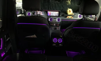 Okoljske Svetlobe Za Mercedes-Benz G-Razred W464 Svetlobna Zraka Vent Backseat LED Konzole Vtičnico Turbine G63 G500 G550 8/64 Set